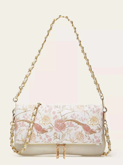 Floral Chain Shoulder Bag