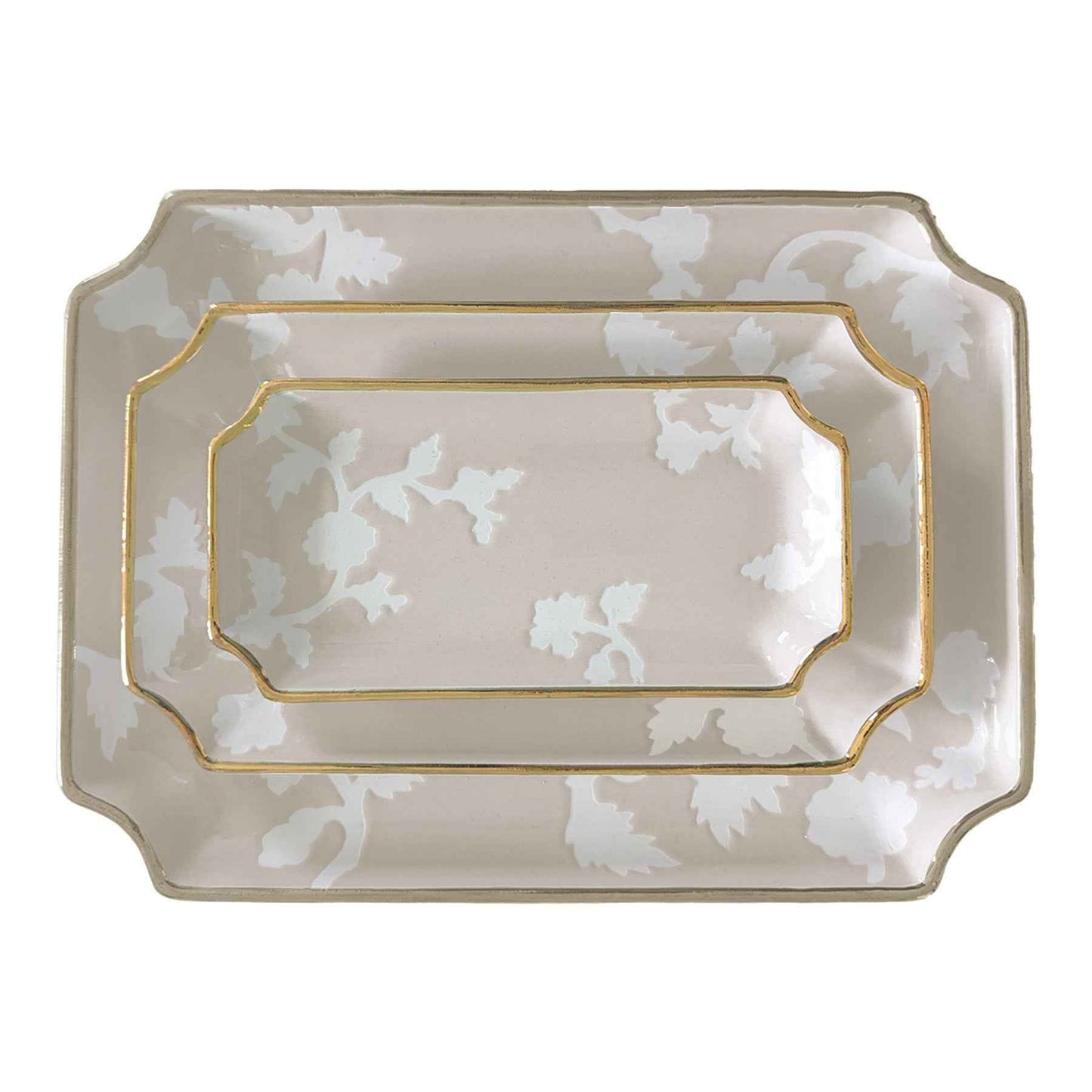 Chinoiserie Dreams Trays with 22K Gold Accent