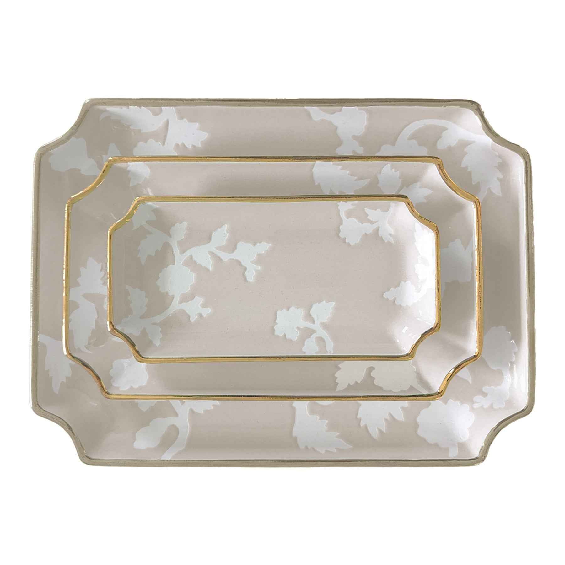 Chinoiserie Dreams Trays with 22K Gold Accent