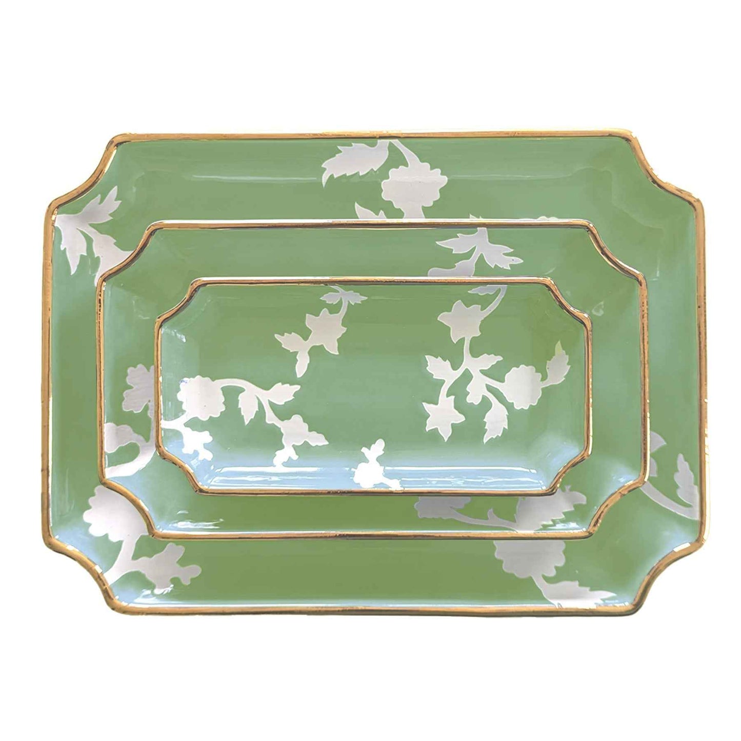 Chinoiserie Dreams Trays with 22K Gold Accent