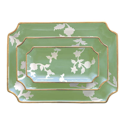 Chinoiserie Dreams Trays with 22K Gold Accent