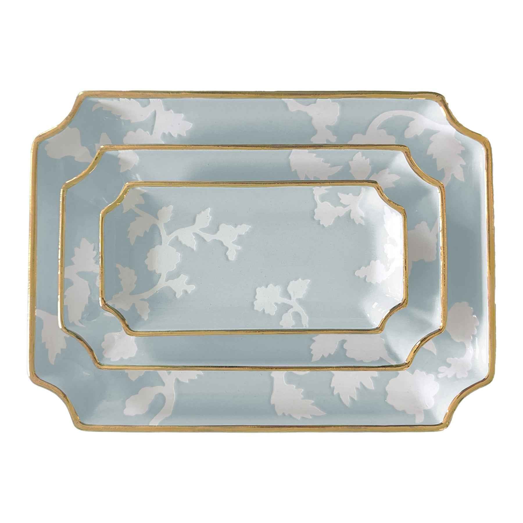 Chinoiserie Dreams Trays with 22K Gold Accent