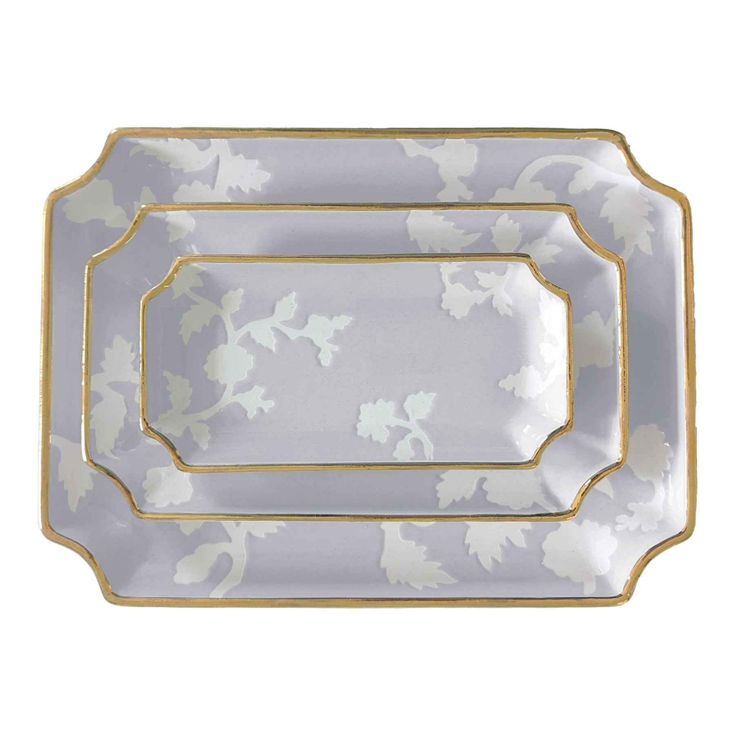 Chinoiserie Dreams Trays with 22K Gold Accent