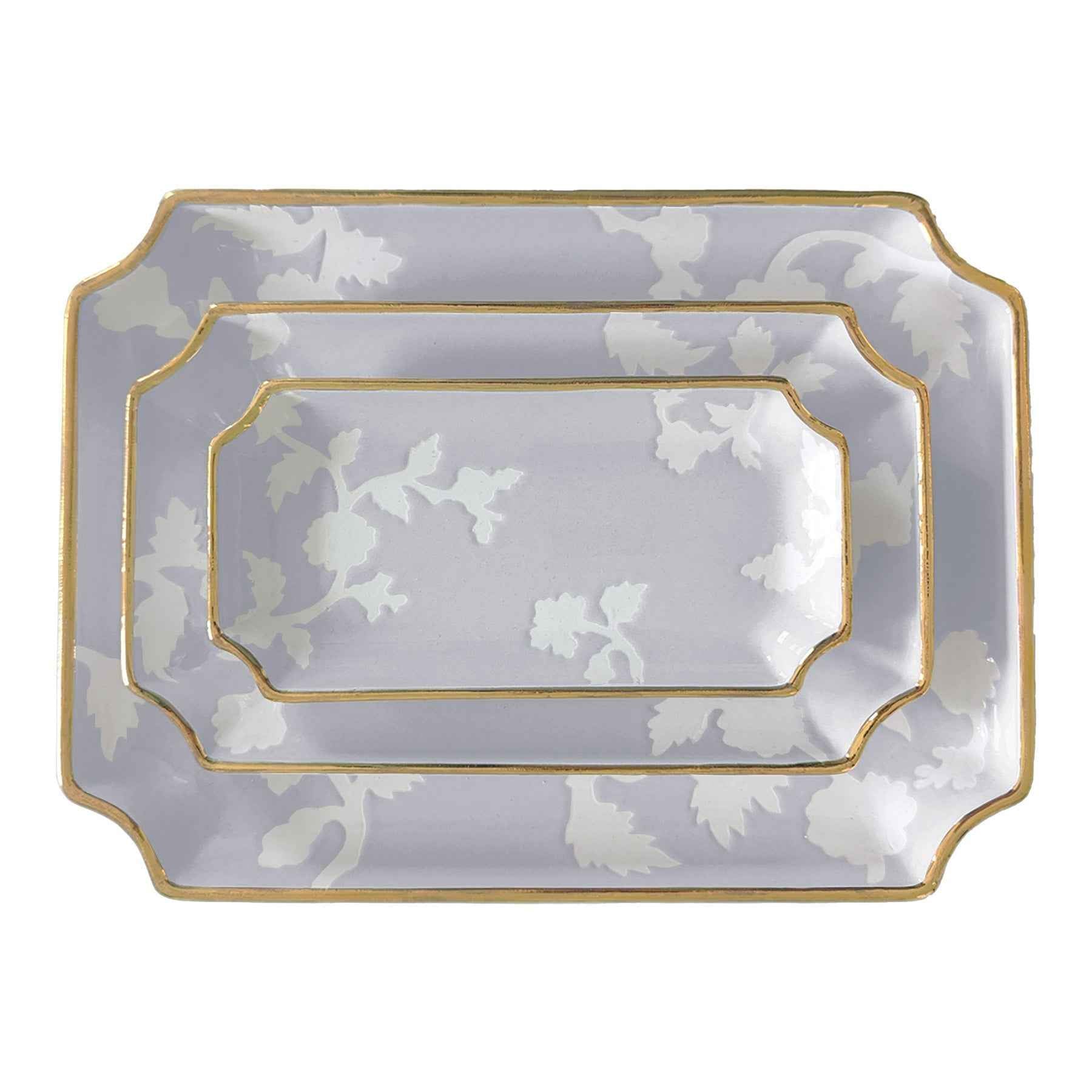 Chinoiserie Dreams Trays with 22K Gold Accent