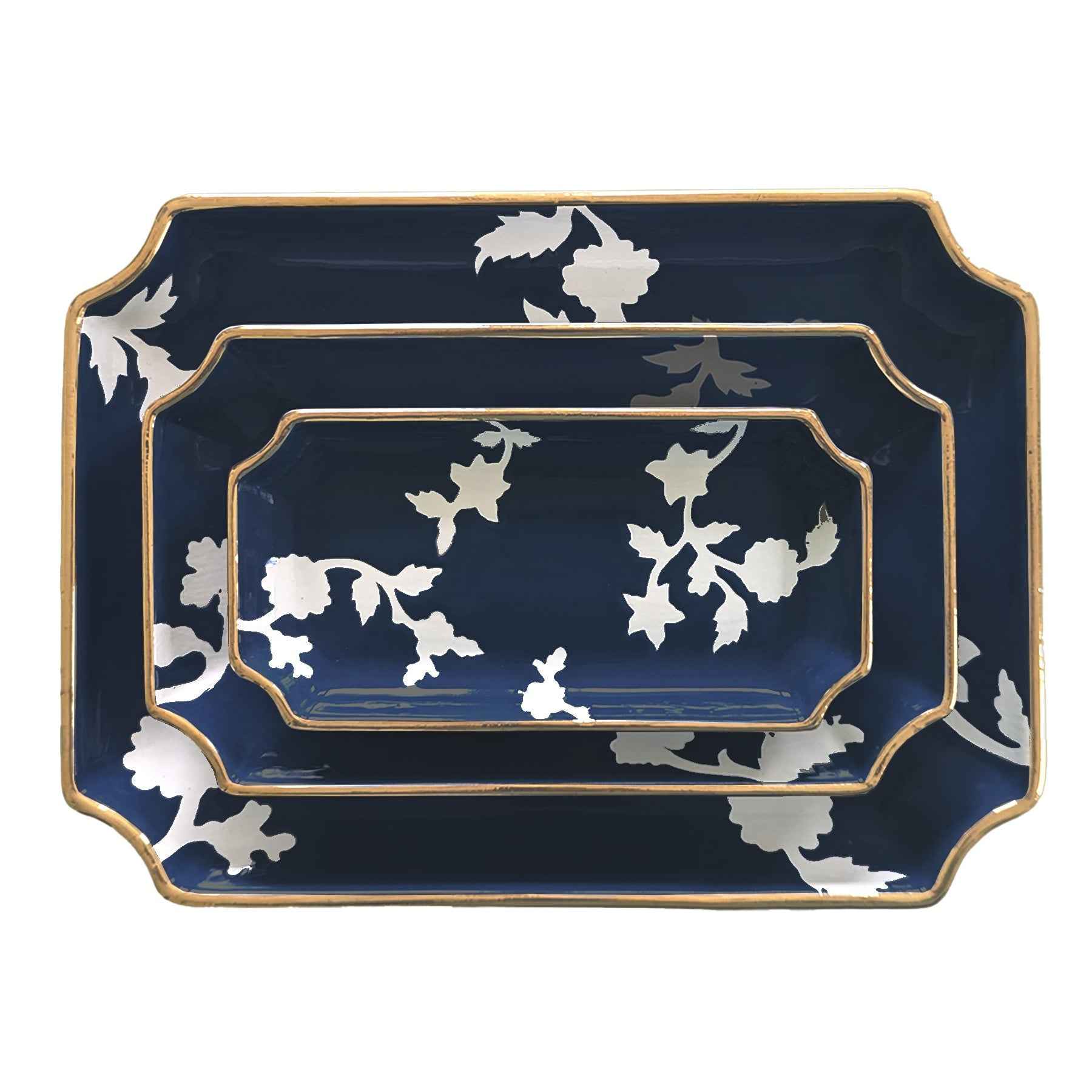 Chinoiserie Dreams Trays with 22K Gold Accent
