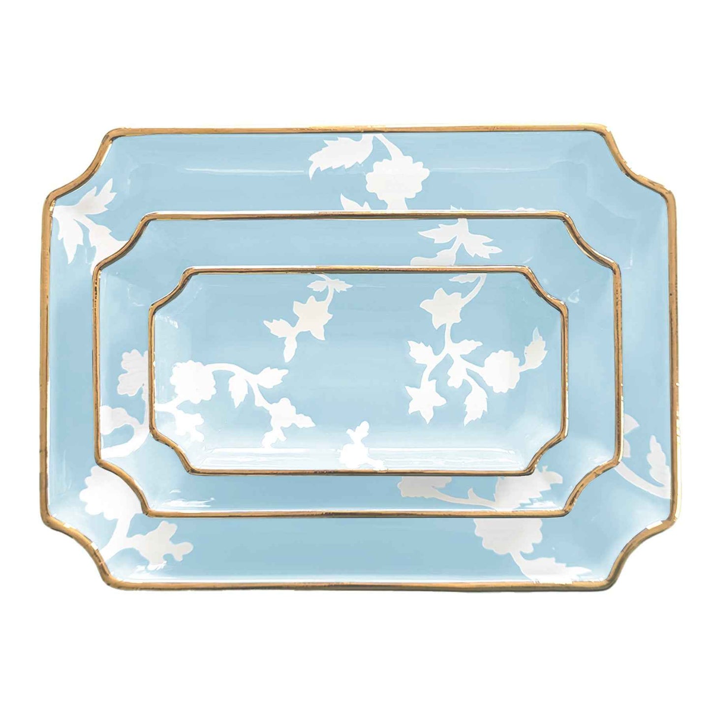 Chinoiserie Dreams Trays with 22K Gold Accent