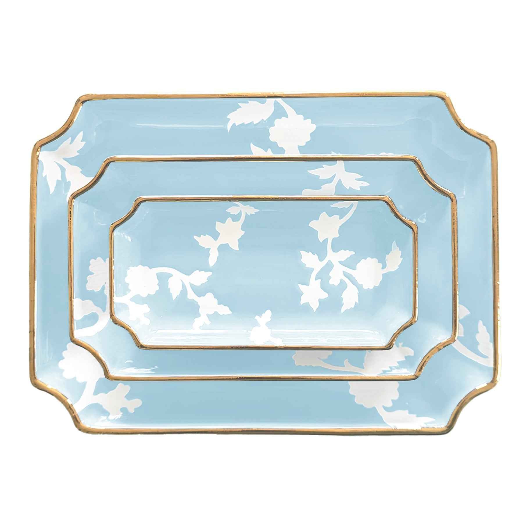 Chinoiserie Dreams Trays with 22K Gold Accent