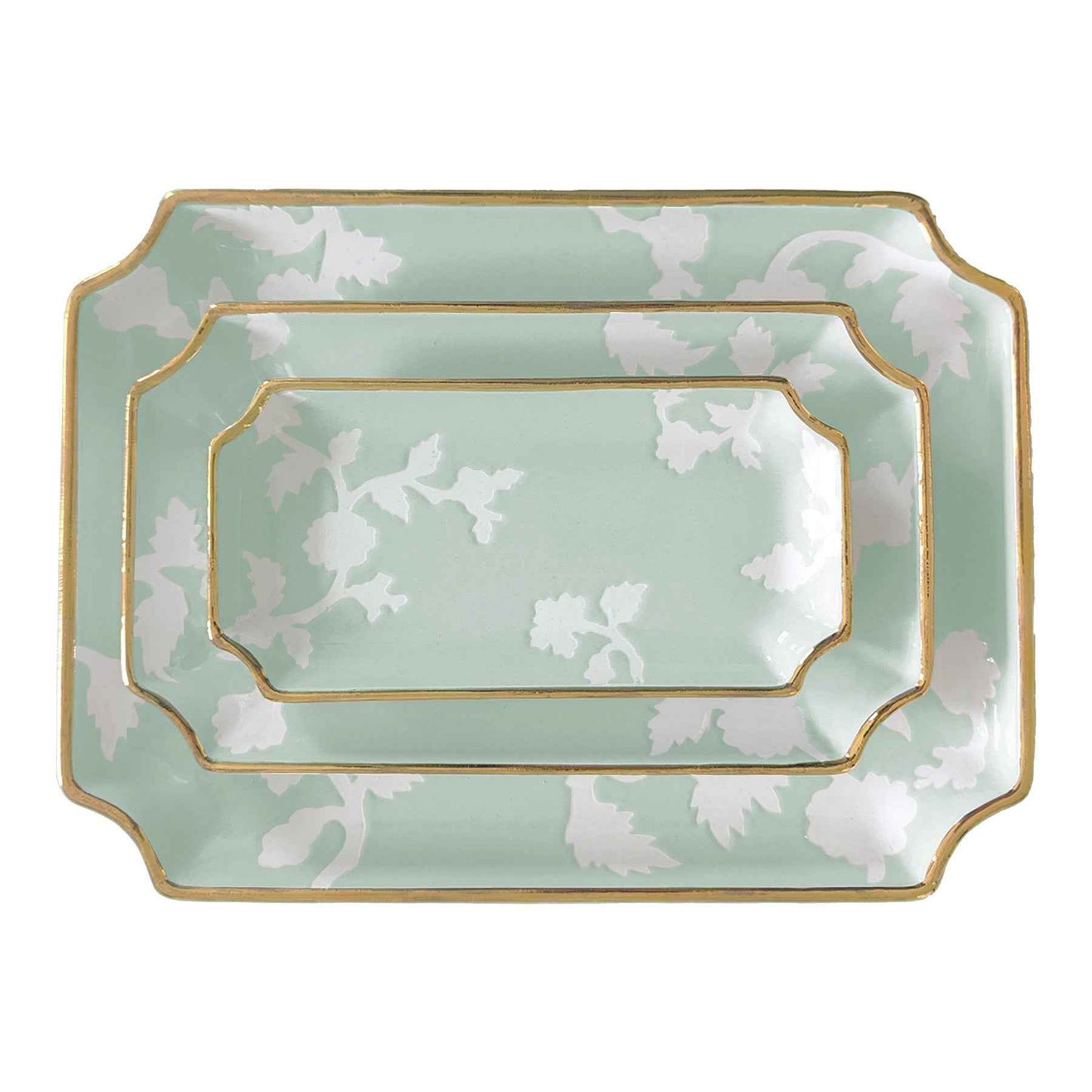 Chinoiserie Dreams Trays with 22K Gold Accent