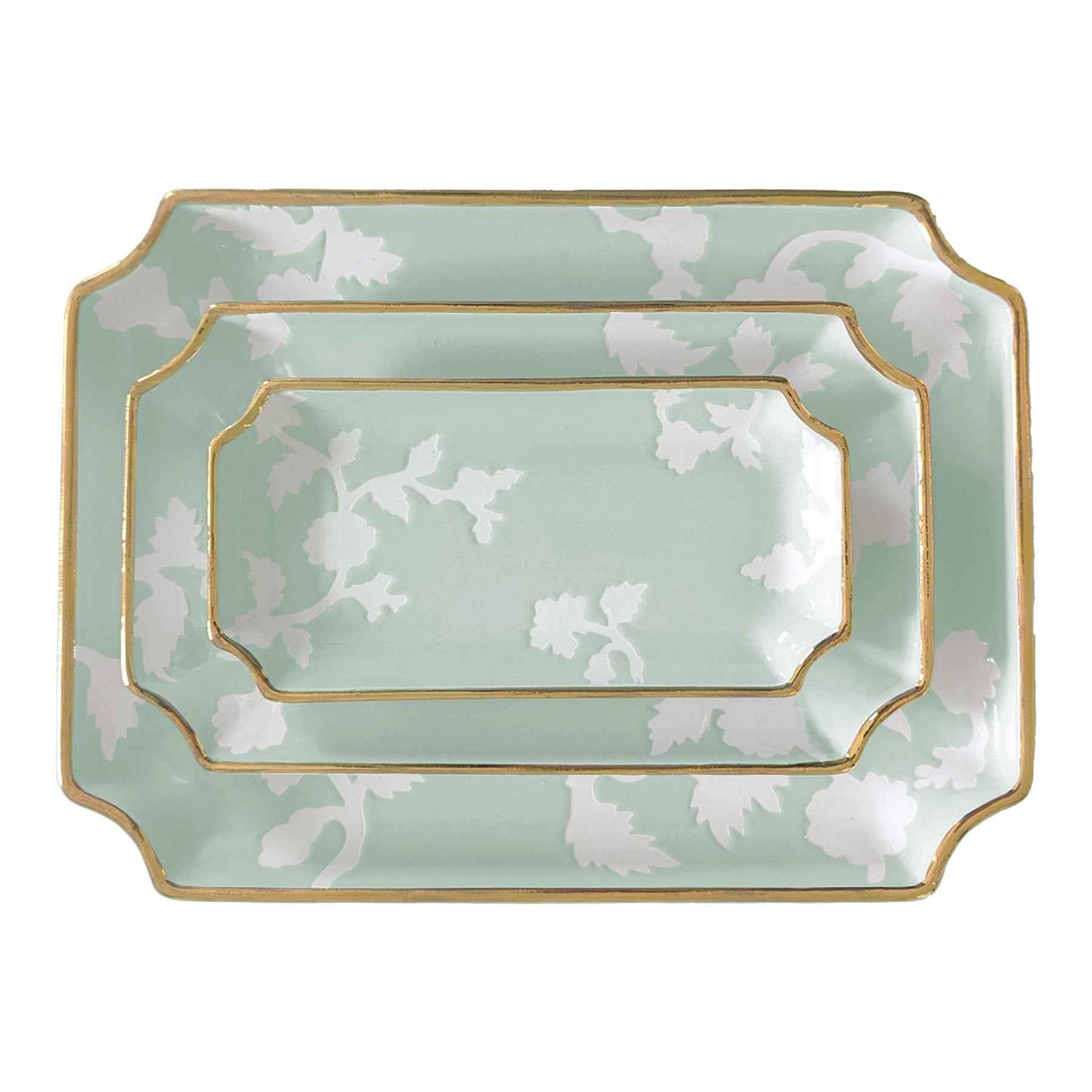 Chinoiserie Dreams Trays with 22K Gold Accent