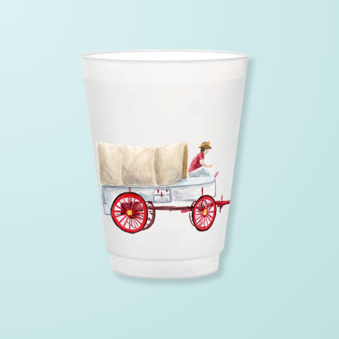 Sooner Wagon Game Day Frosted Cups