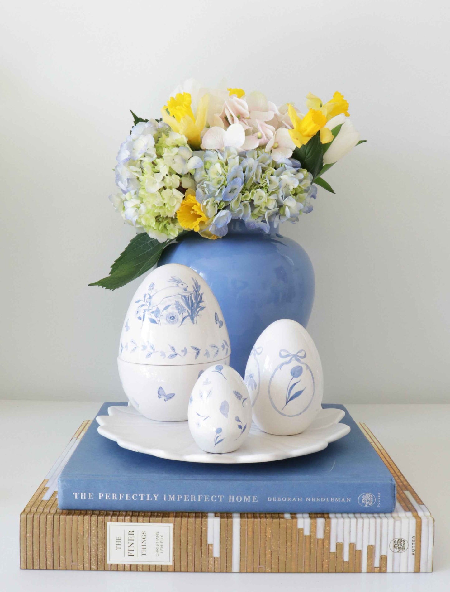 French Blue Ginger Jars