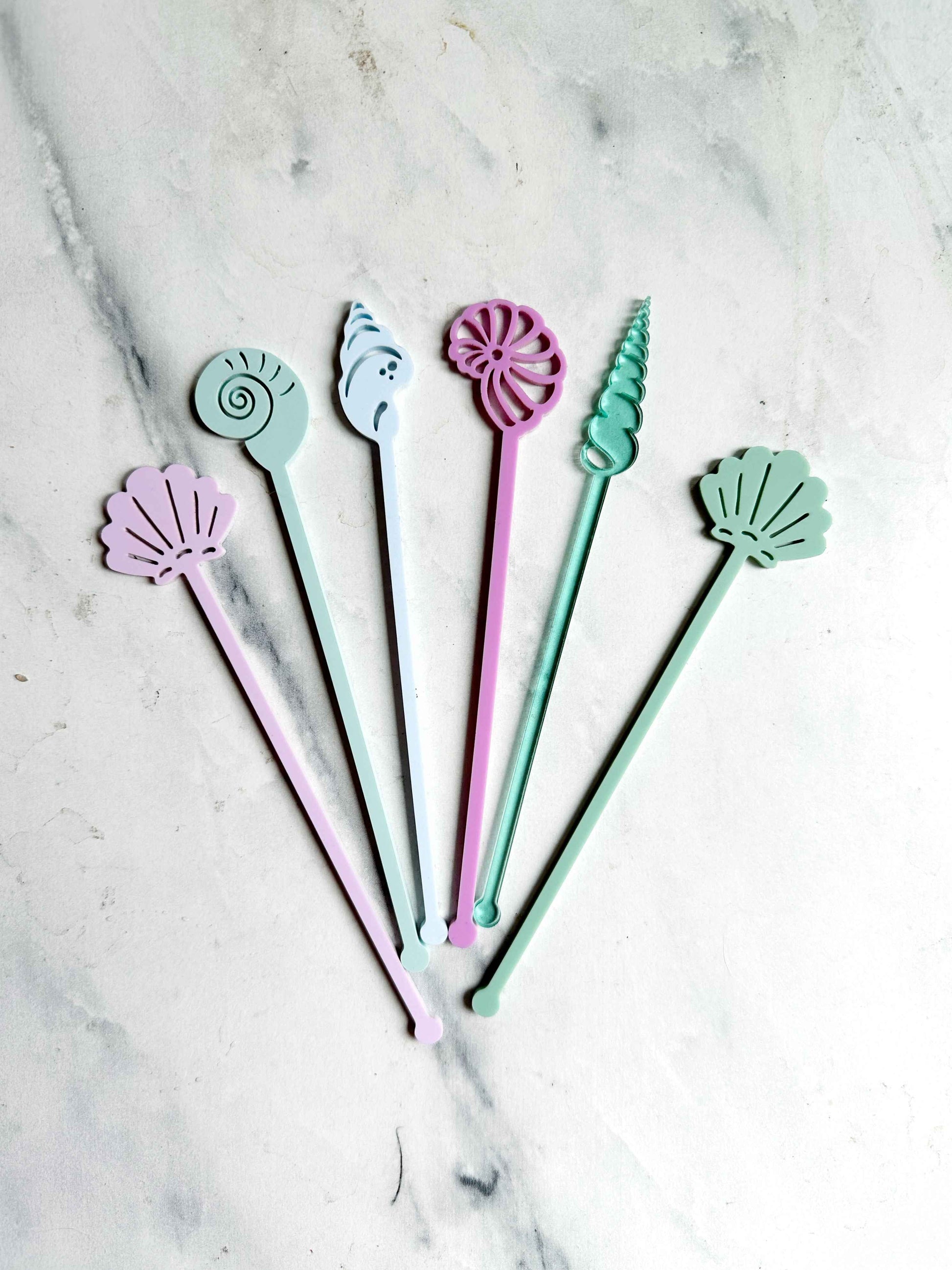 Seashells Stir Stick Set
