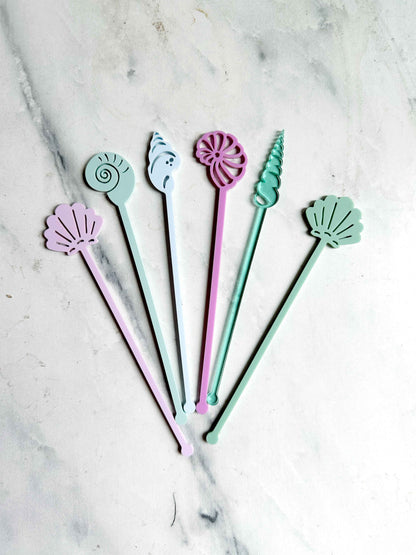 Seashells Stir Stick Set