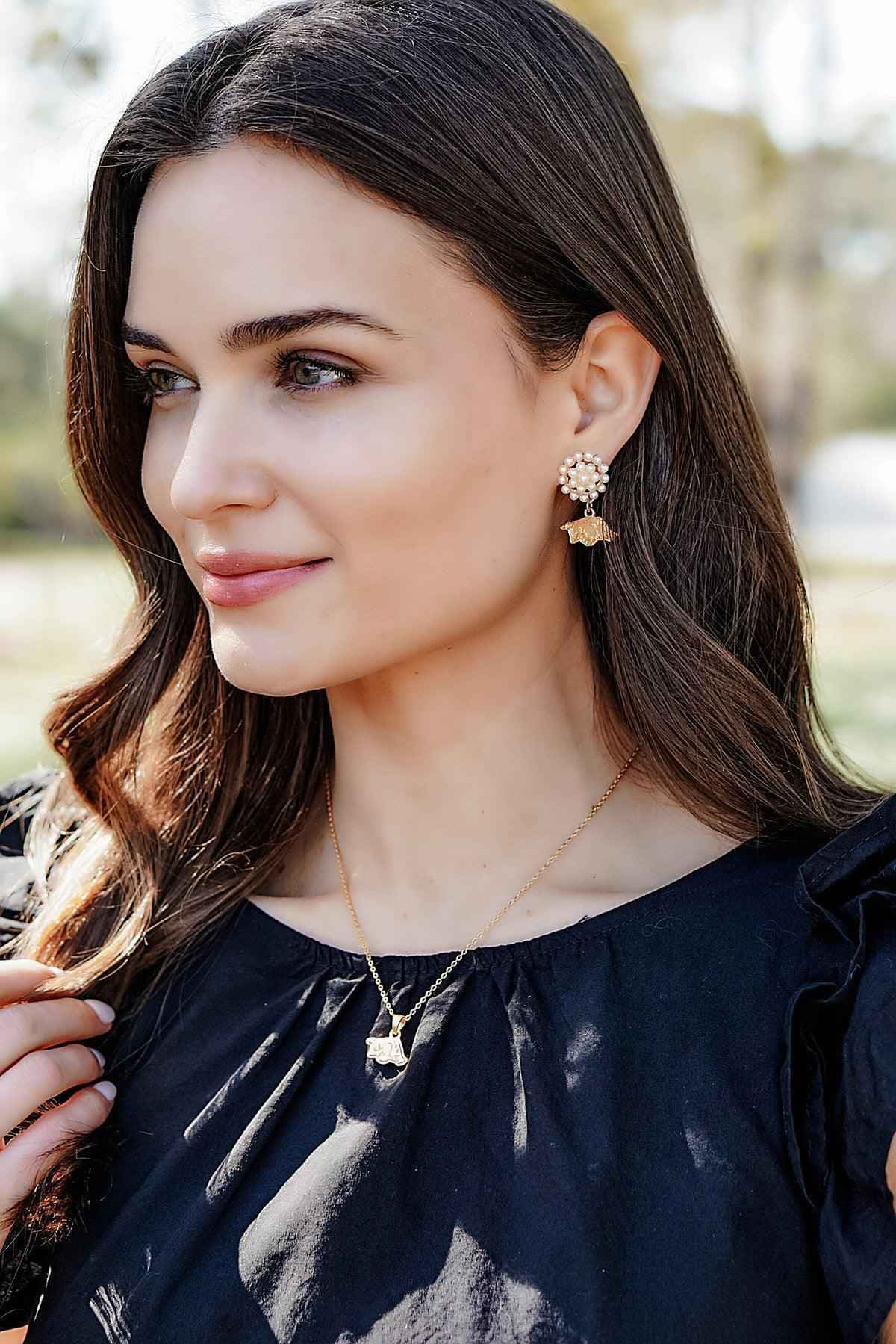 Arkansas Razorbacks 24K Gold Plated Pendant Necklace