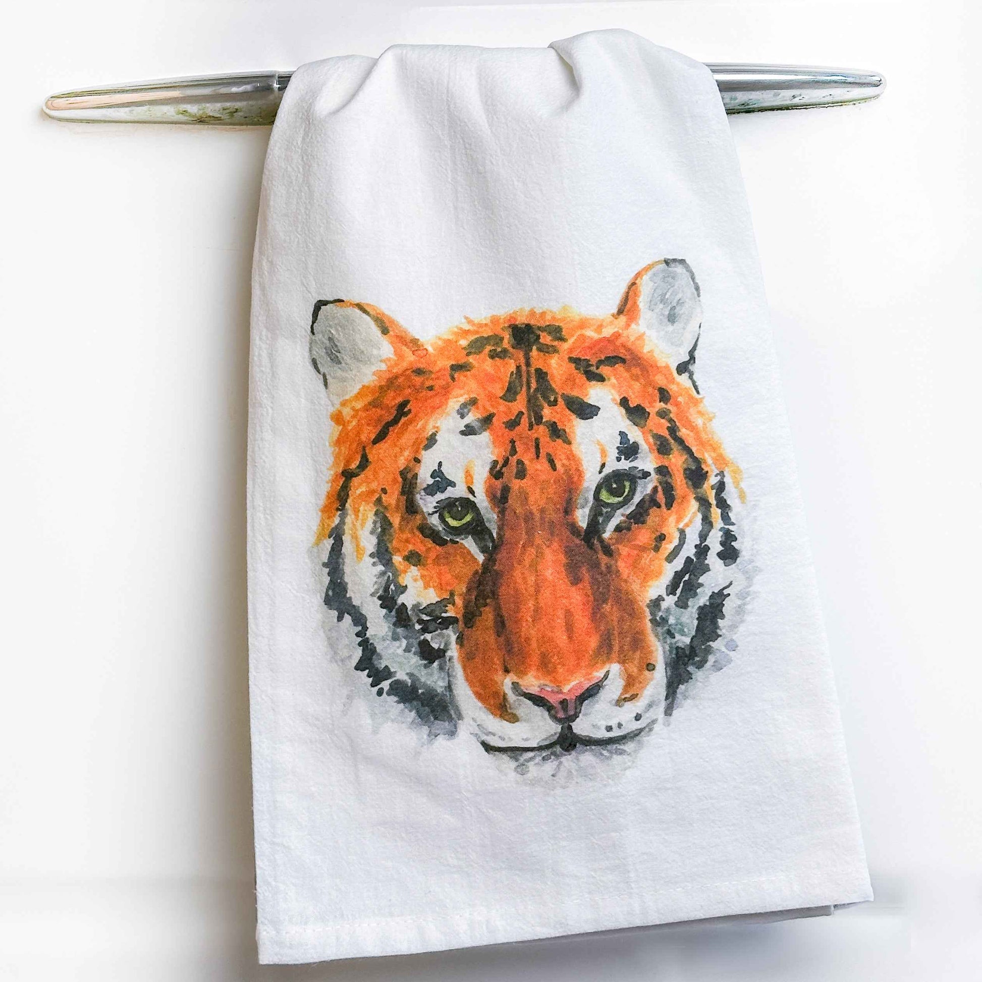 Tiger Face Tea Towel