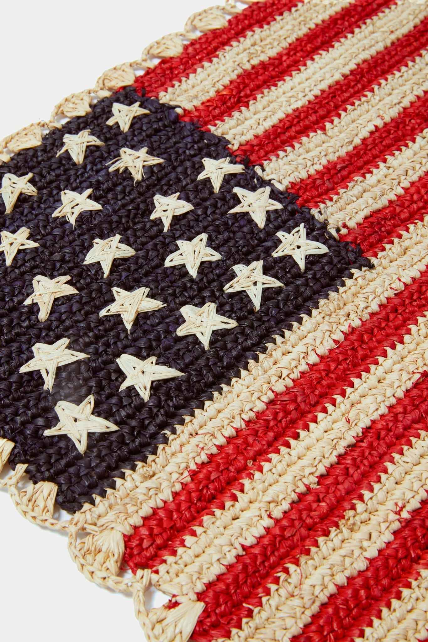 Handcrafted Scalloped Americana Placemats-American Flag Design - Payton James X Tuckernuck