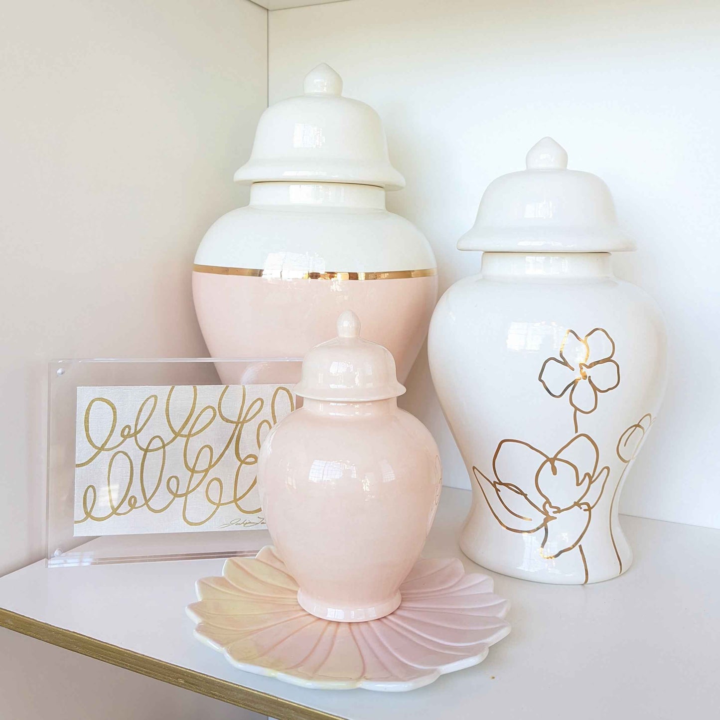 Blush Ginger Jars