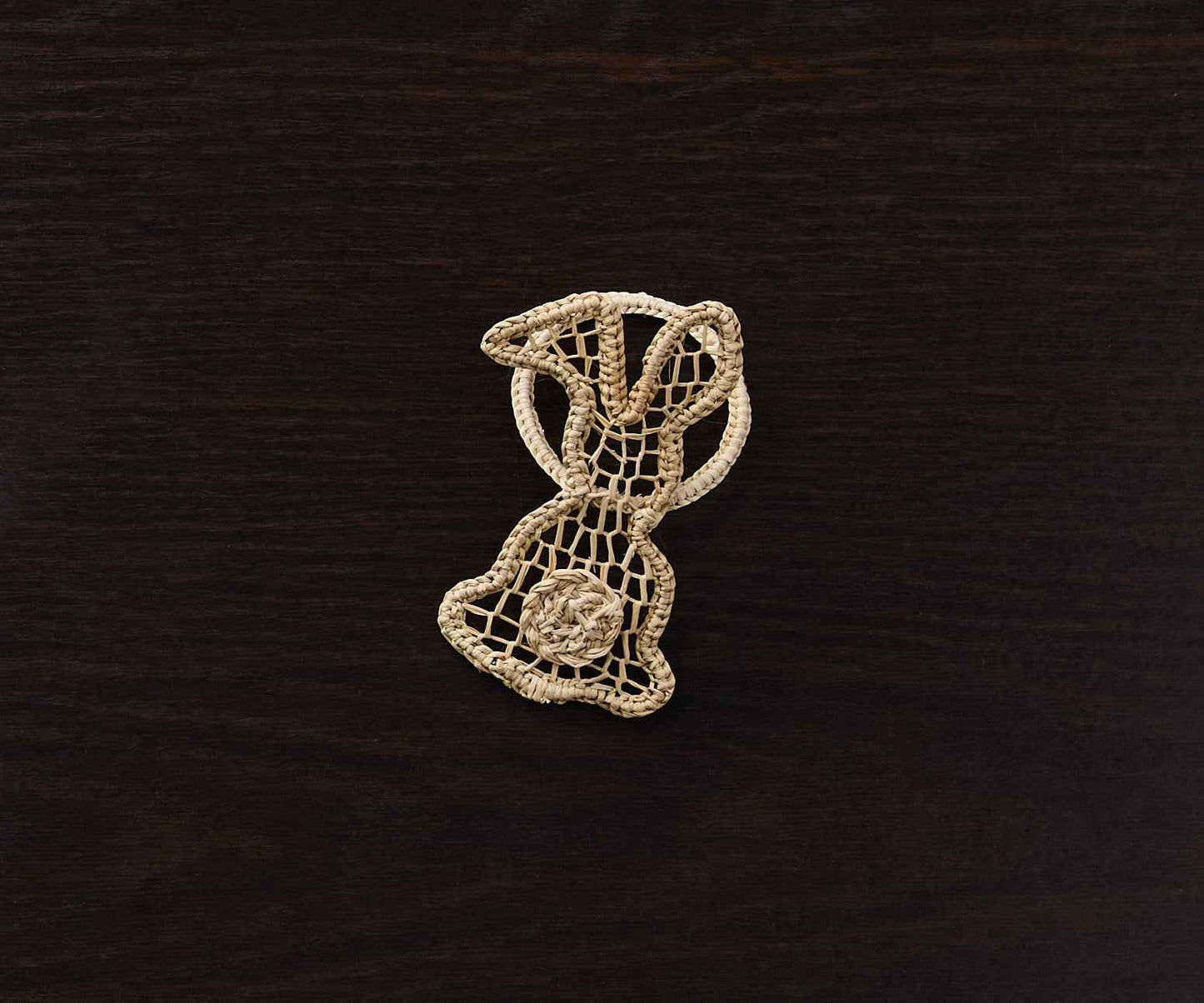 Bunny Napkin Ring – 3.5” Handwoven Iraca Palm – Artisan Spring Table Decor from Peru