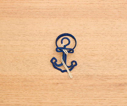 Nautical Anchor Napkin Rings – Coastal Table Decor, Handmade Raffia Napkin Holders, Set of 4 Blue and White Anchor Rings, Ocean Party Decor