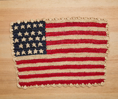 Handcrafted Scalloped Americana Placemats-American Flag Design - Payton James X Tuckernuck