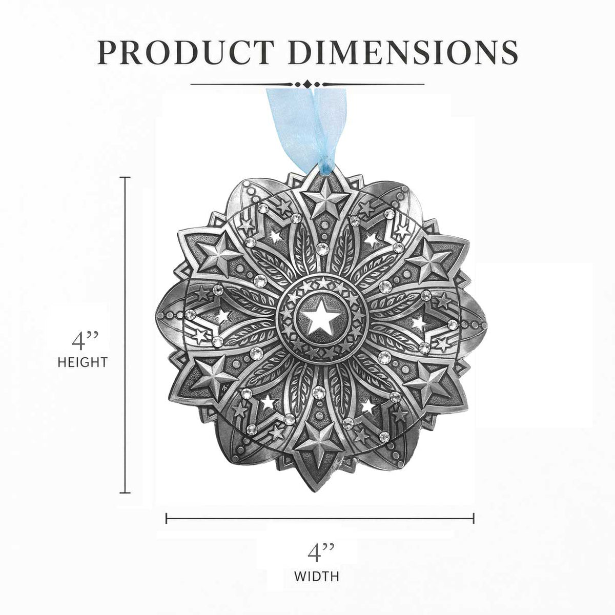 Star Spangled Snow Crystal 2026 Ornament (Aluminum)