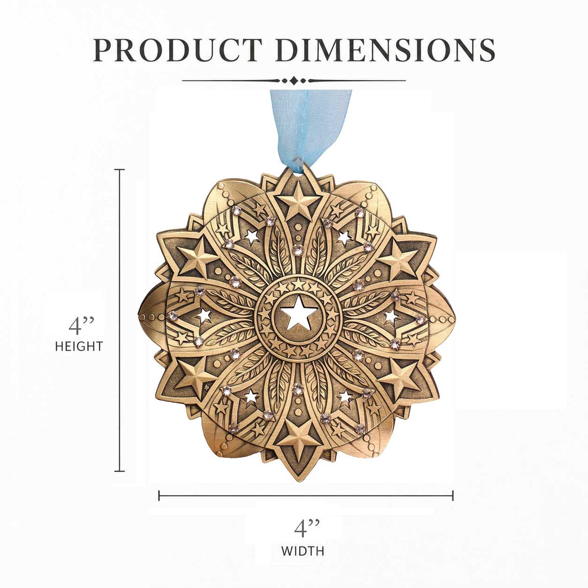 Star Spangled Snow Crystal 2026 Ornament (Bronze)