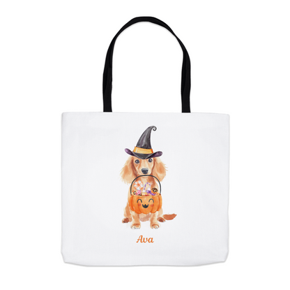 Happy Halloweenie Personalized Dachshund Tote