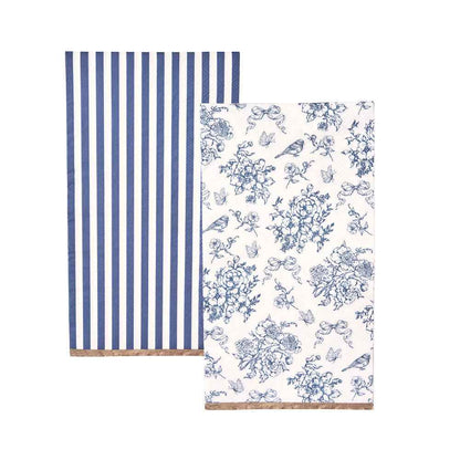 Hamptons Toile & Stripe Dinner Napkins