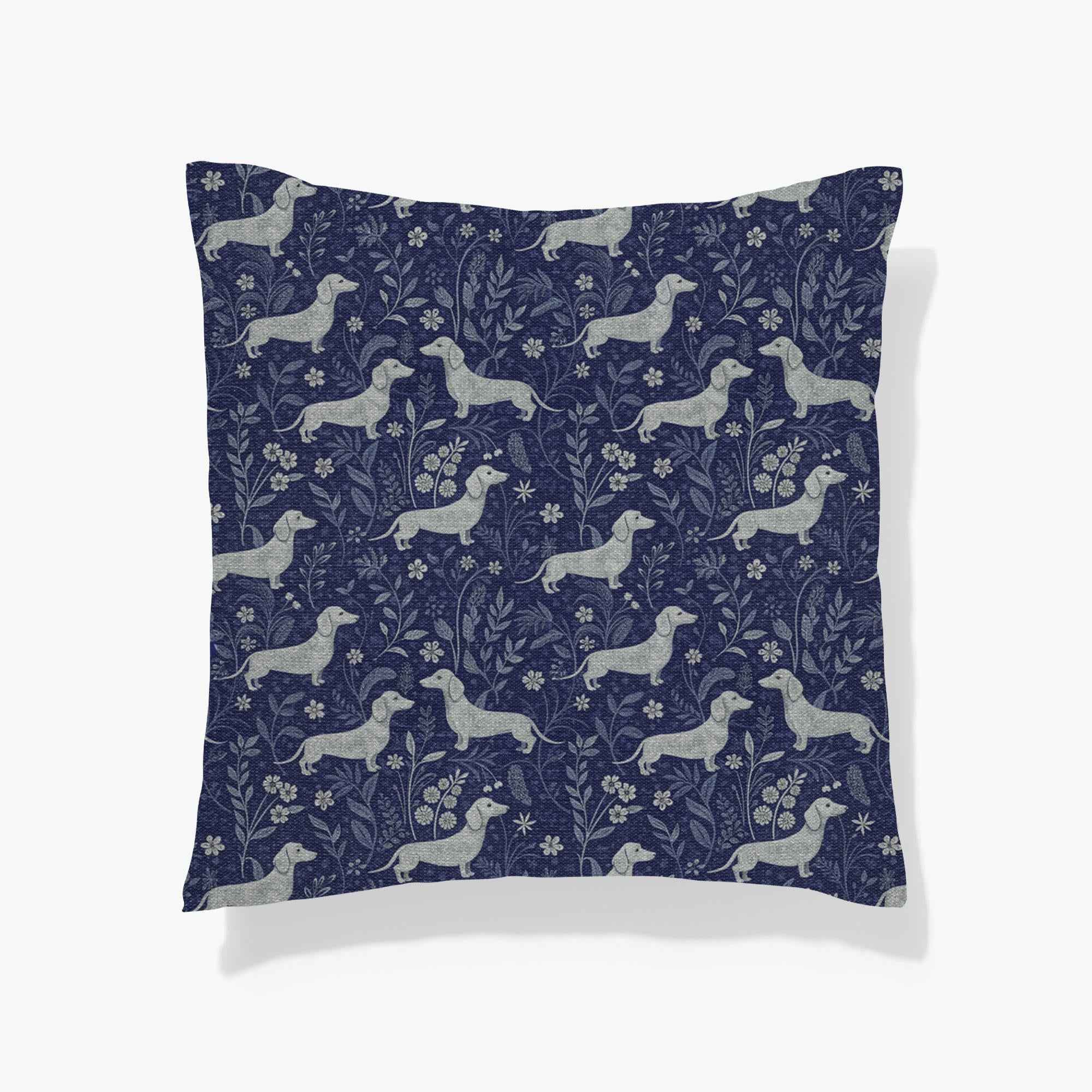 Dachshund Dreams Woven Pillow