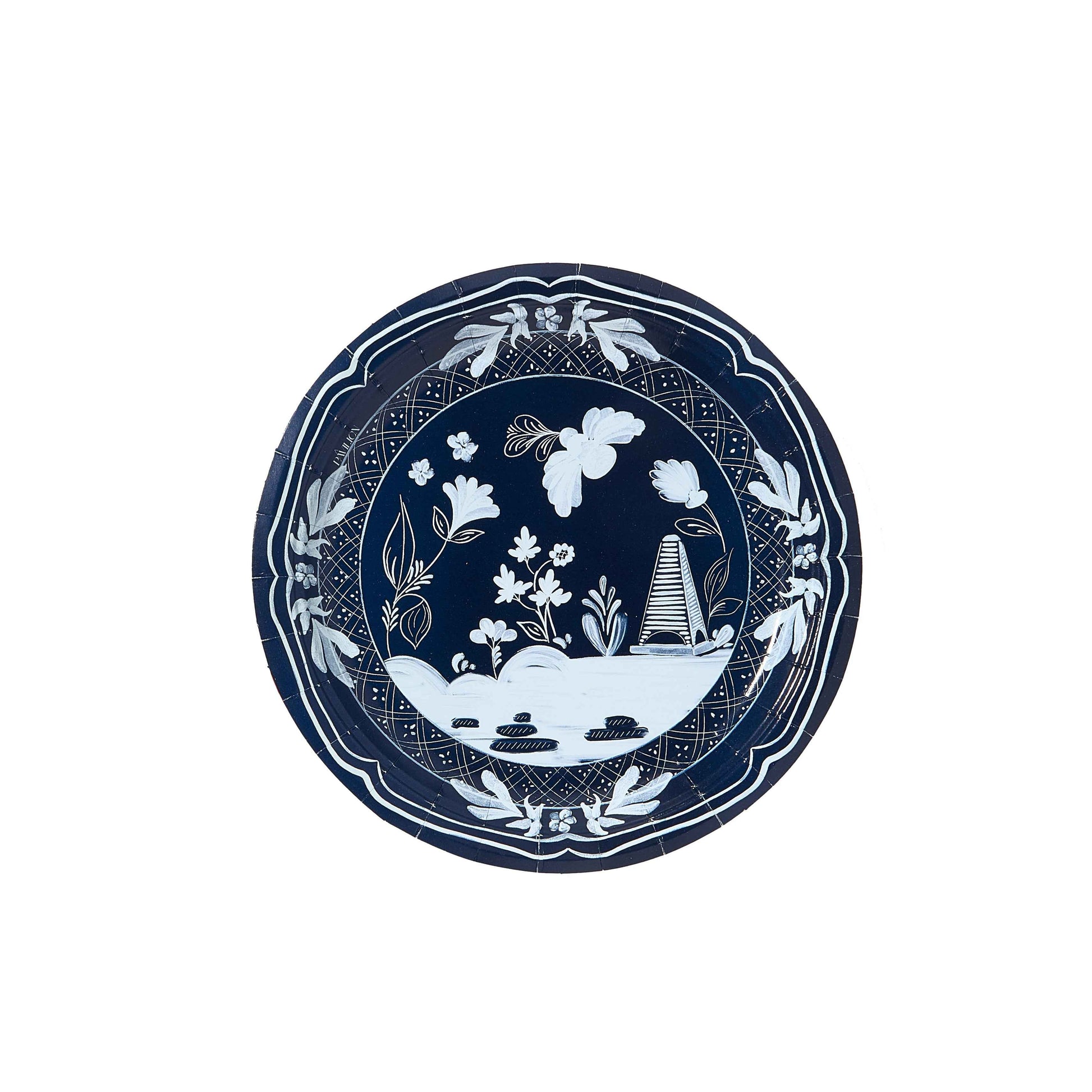 Navy Beachside Pavilion Dessert Paper Plates - 8 pack
