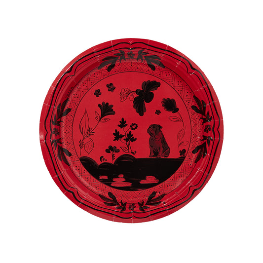 Annie's Athens Bulldog Red and Black Dessert Collegiate Paper Plates - 8 Pack
