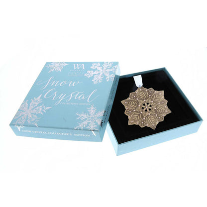Snow Crystal Winter Greens Ornament  (Bronze)