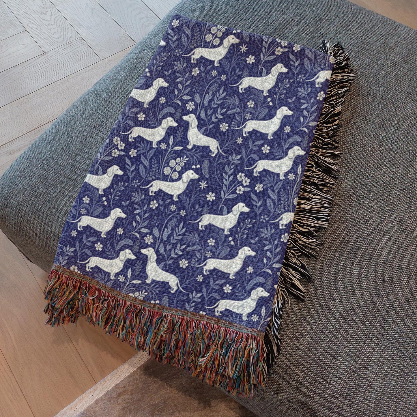 Dachshund Dreams Woven Blanket - Sorelle Gifts