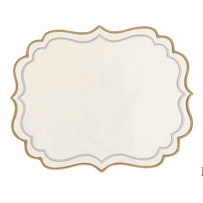 ARISTA IVORY RECTANGLE FABRIC PLACEMAT