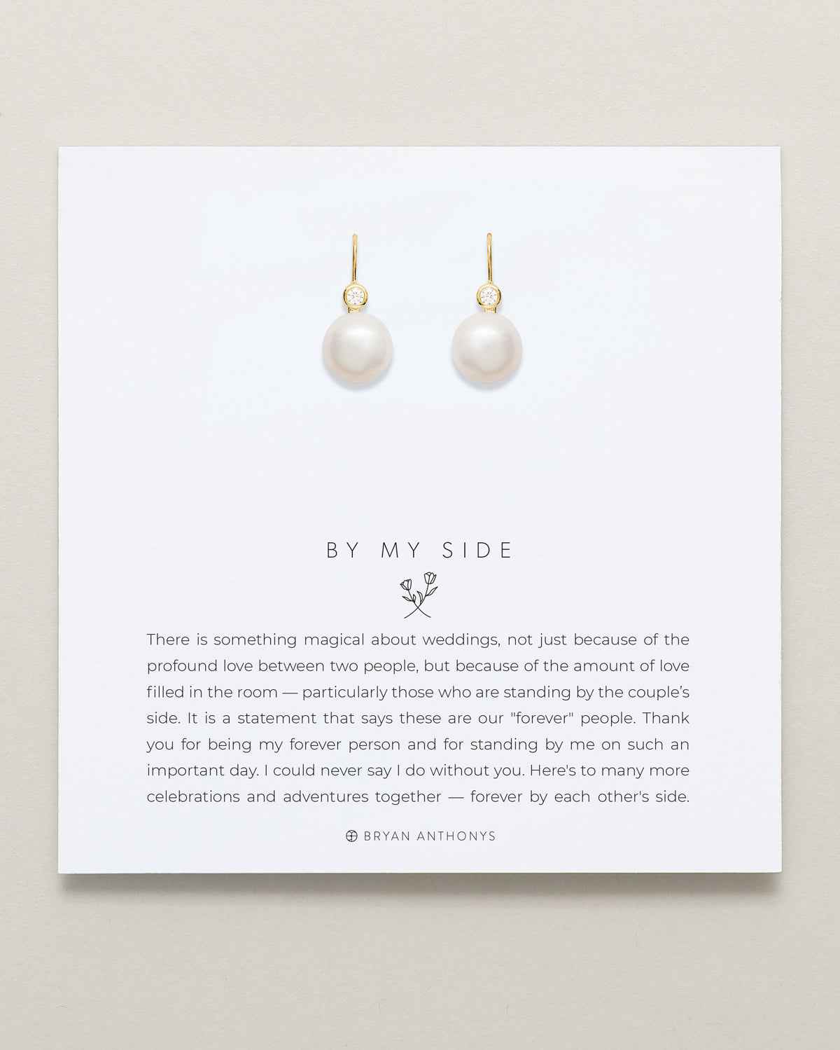 By My Side Pearl Drop Earrings