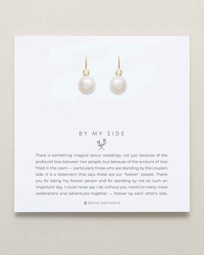 By My Side Pearl Drop Earrings
