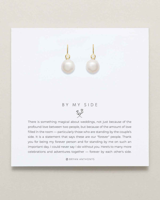 By My Side Pearl Drop Earrings