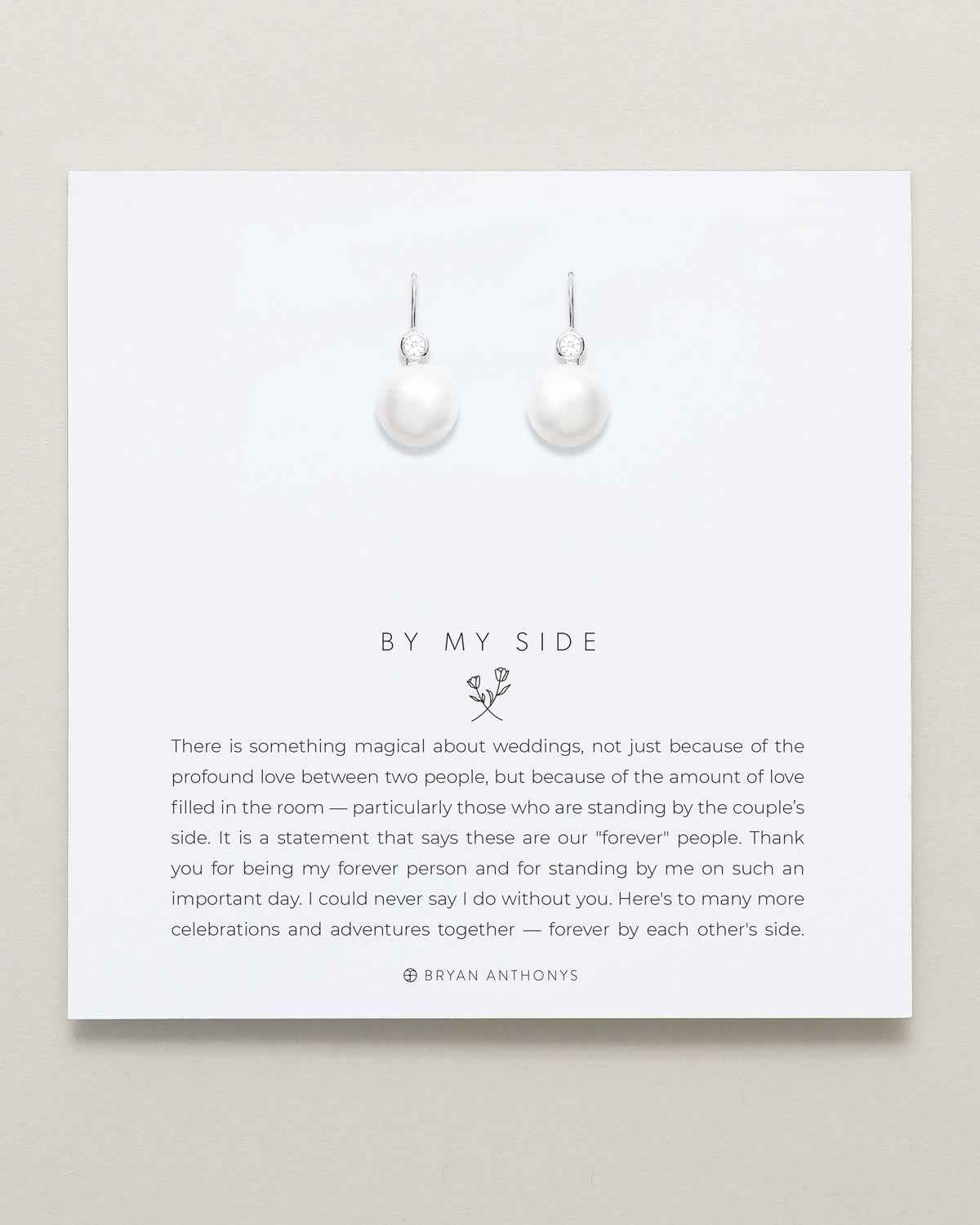 By My Side Pearl Drop Earrings