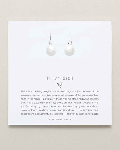 By My Side Pearl Drop Earrings