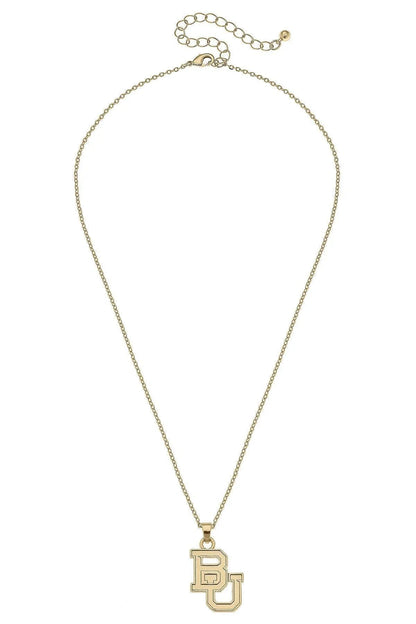Baylor Bears 24K Gold Plated Pendant Necklace