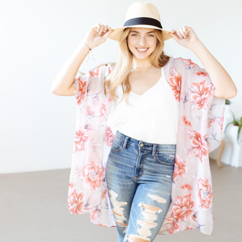 Blooming Floral Kimono - Sorelle Gifts