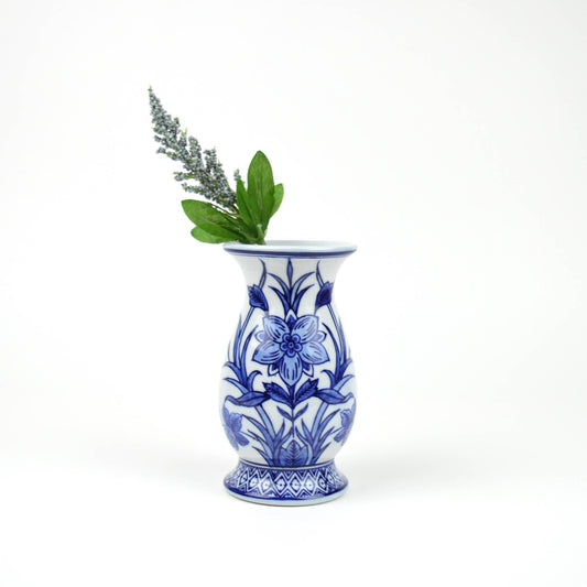 Blue Porcelain Chinoiserie Bud Vase - Sorelle Gifts