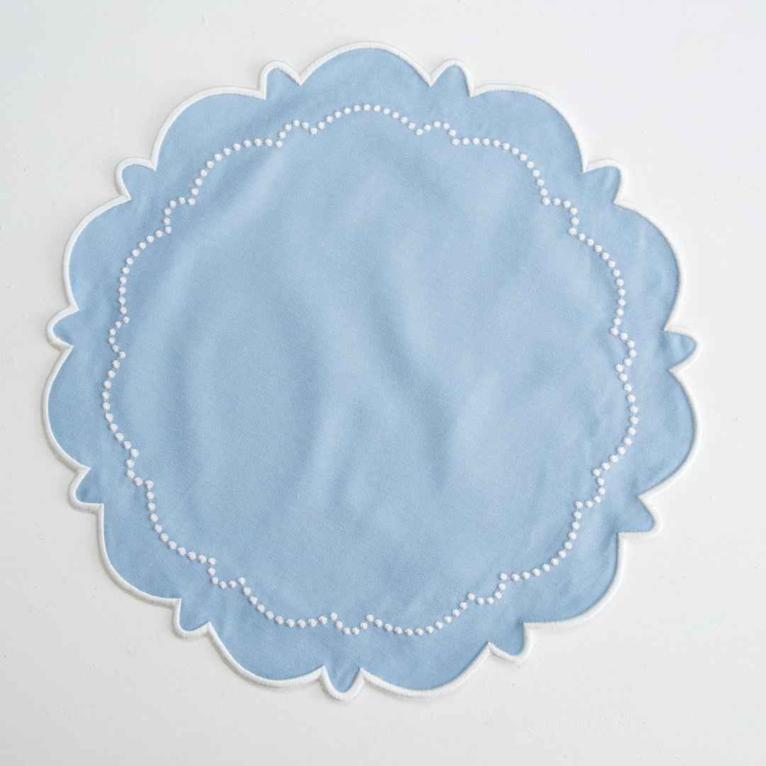 HARMONY BLUE ROUND FABRIC PLACEMAT
