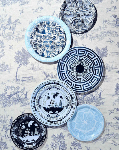 Sky & Navy Beachside Pavilion Dessert Paper Plates - 8 pack