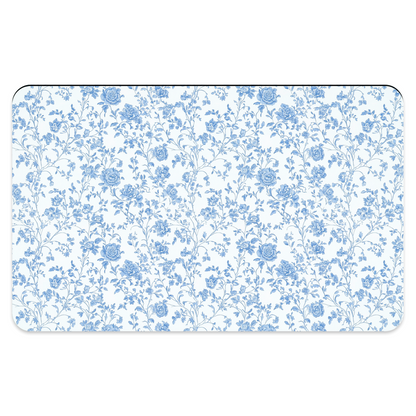 Tailored for Tails: Toile Treasures Pet Mat - Blue for Stylish Pet Comfort