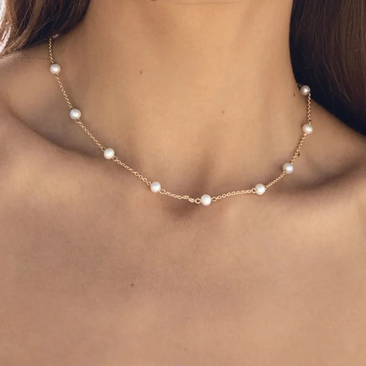 Golden Grace Freshwater Pearl Necklace - Sorelle Gifts