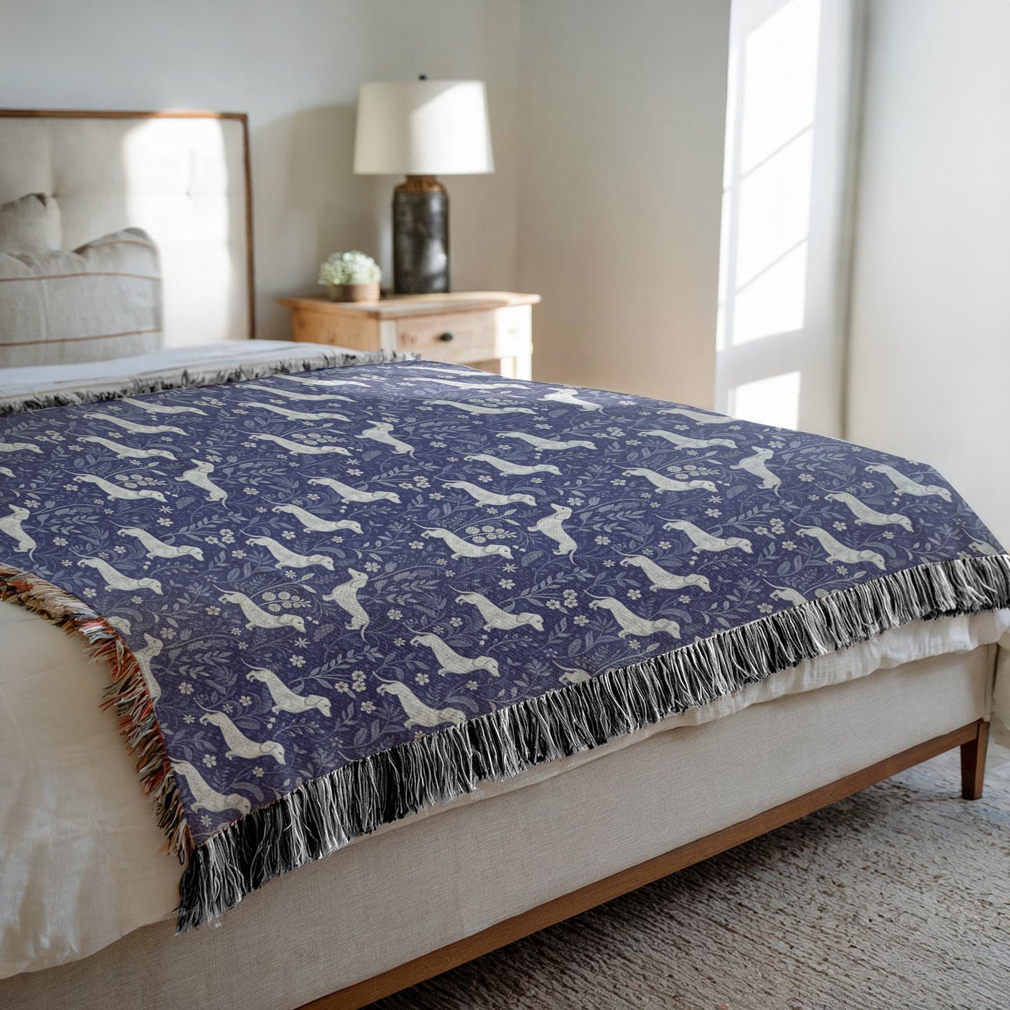 Dachshund Dreams Woven Blanket - Sorelle Gifts
