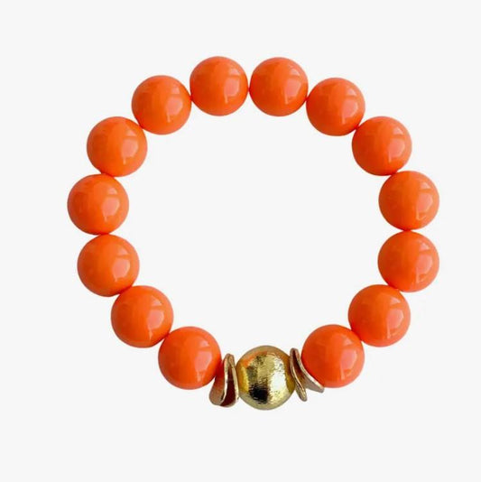 Candace Beaded Bracelet - Orange - Sorelle Gifts