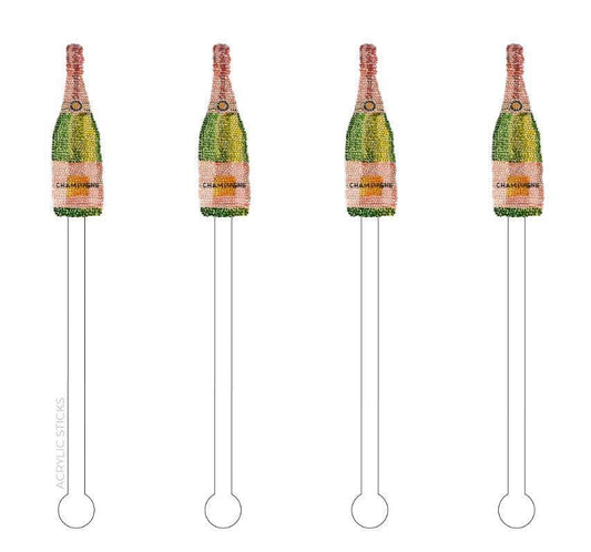 Champagne Acrylic Stir Sticks - Sorelle Gifts