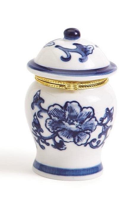 Chinoiserie Ginger Jar Limoges Style Trinket Box - Sorelle Gifts